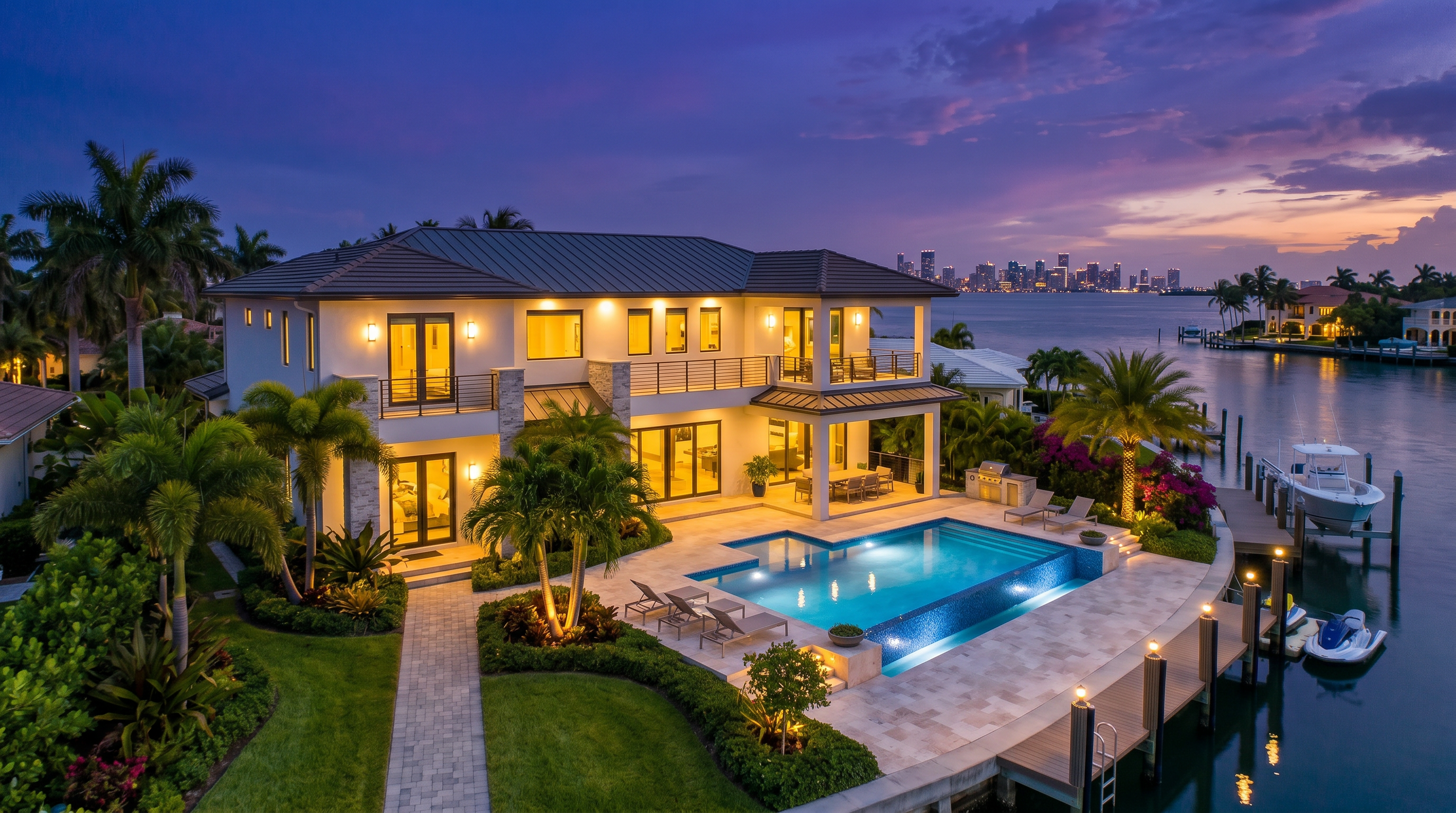 Estate at twilight