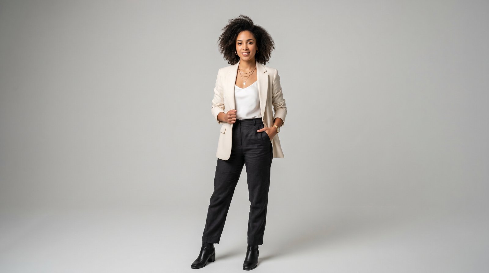 Full-length studio portrait