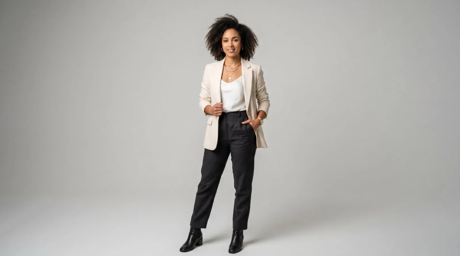 Full-length studio portrait